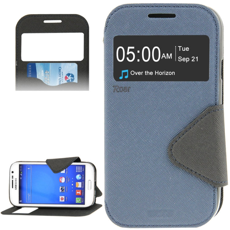 Litchi Texture Horizontal Flip Magnetic Buckle Leather Case with Call Display ID & Card Slots & Holder for Galaxy Grand Neo / i9060