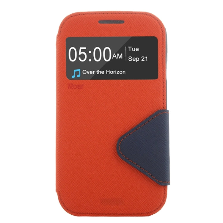 Litchi Texture Horizontal Flip Magnetic Buckle Leather Case with Call Display ID & Card Slots & Holder for Galaxy Grand Neo / i9060