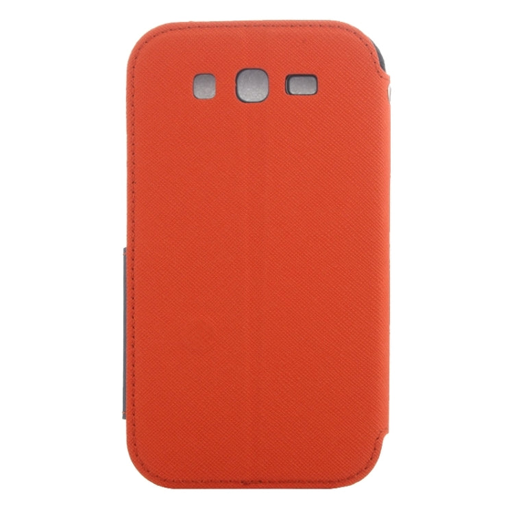 Litchi Texture Horizontal Flip Magnetic Buckle Leather Case with Call Display ID & Card Slots & Holder for Galaxy Grand Neo / i9060