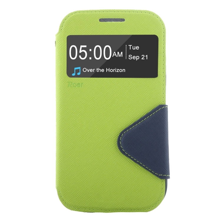 Litchi Texture Horizontal Flip Magnetic Buckle Leather Case with Call Display ID & Card Slots & Holder for Galaxy Grand Neo / i9060