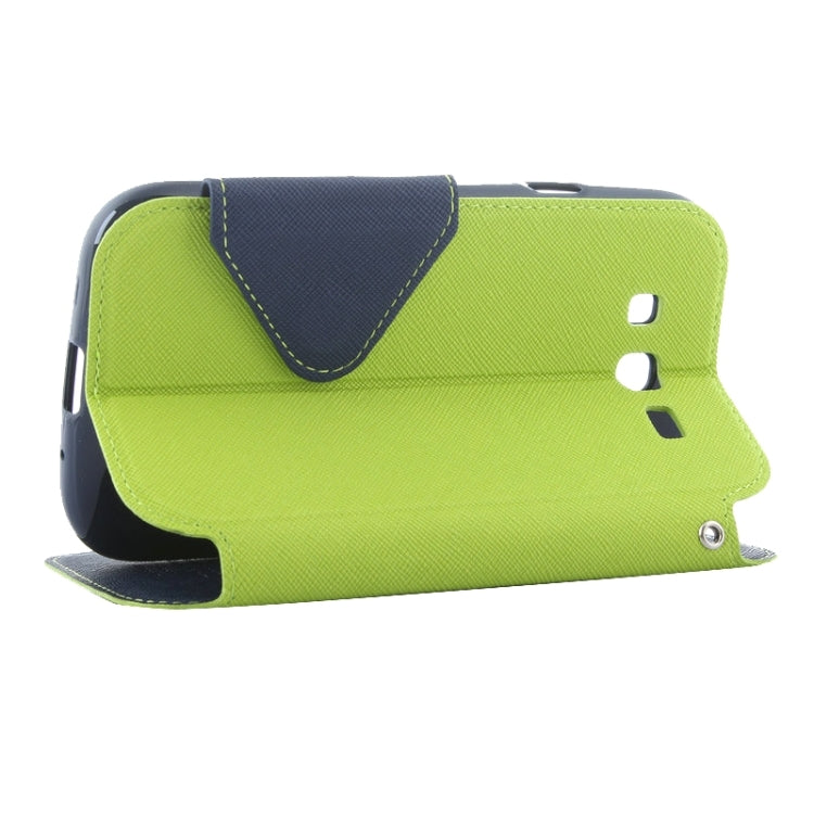 Litchi Texture Horizontal Flip Magnetic Buckle Leather Case with Call Display ID & Card Slots & Holder for Galaxy Grand Neo / i9060