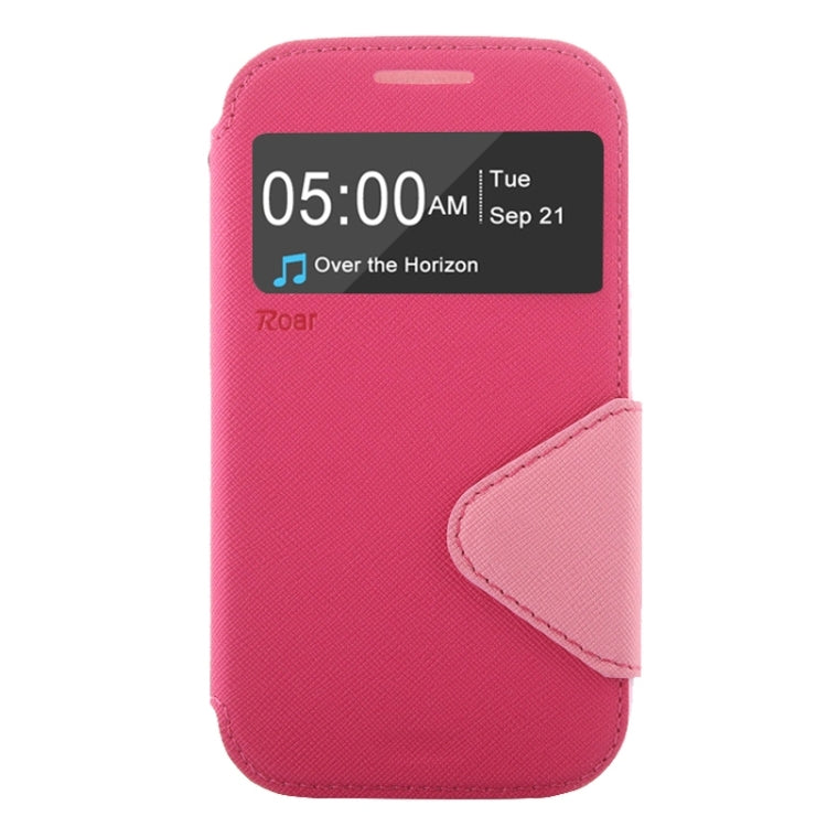 Litchi Texture Horizontal Flip Magnetic Buckle Leather Case with Call Display ID & Card Slots & Holder for Galaxy Grand Neo / i9060