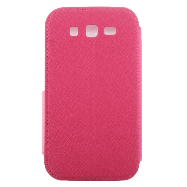 Litchi Texture Horizontal Flip Magnetic Buckle Leather Case with Call Display ID & Card Slots & Holder for Galaxy Grand Neo / i9060