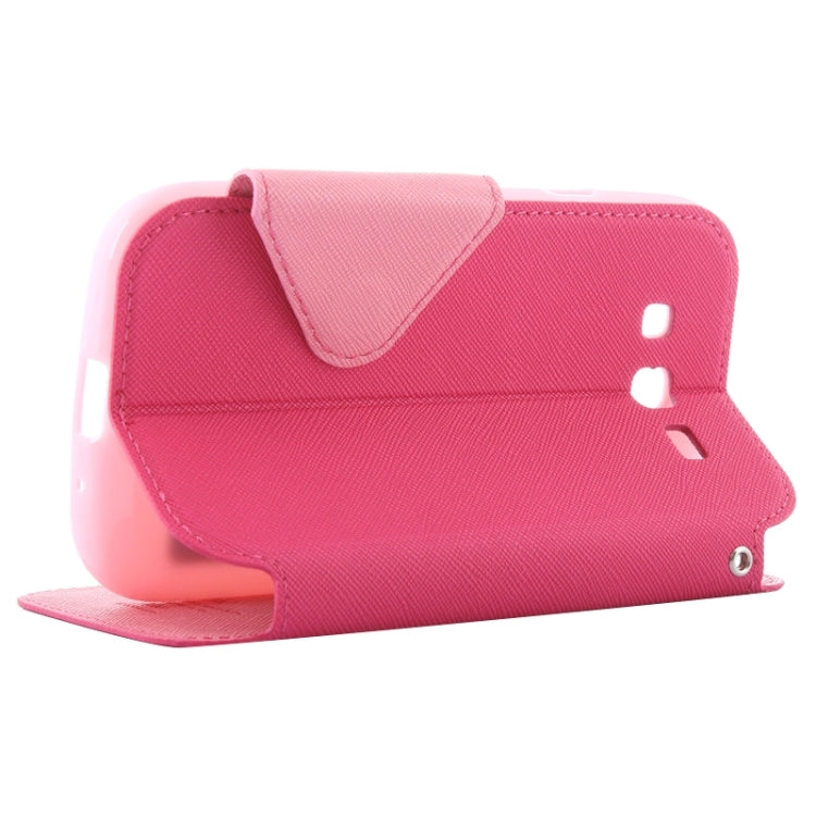 Litchi Texture Horizontal Flip Magnetic Buckle Leather Case with Call Display ID & Card Slots & Holder for Galaxy Grand Neo / i9060