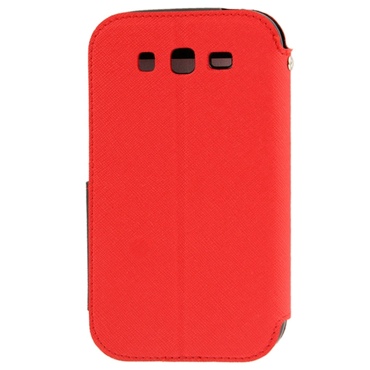Litchi Texture Horizontal Flip Magnetic Buckle Leather Case with Call Display ID & Card Slots & Holder for Galaxy Grand Neo / i9060