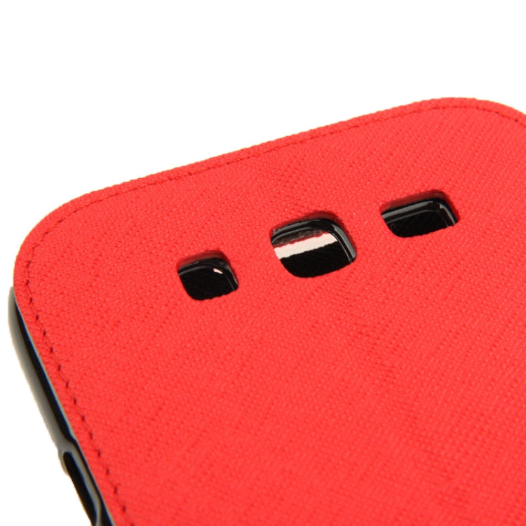 Litchi Texture Horizontal Flip Magnetic Buckle Leather Case with Call Display ID & Card Slots & Holder for Galaxy Grand Neo / i9060