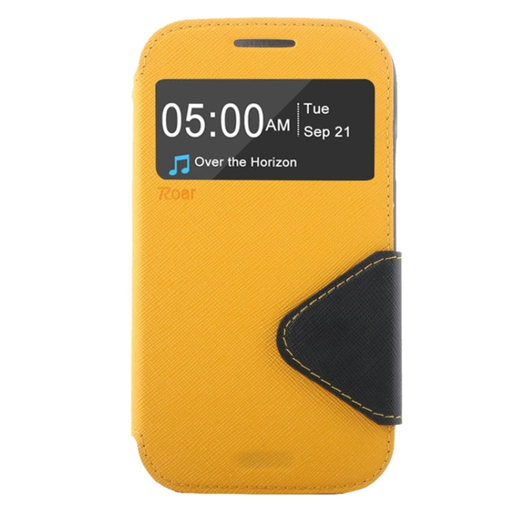 Litchi Texture Horizontal Flip Magnetic Buckle Leather Case with Call Display ID & Card Slots & Holder for Galaxy Grand Neo / i9060