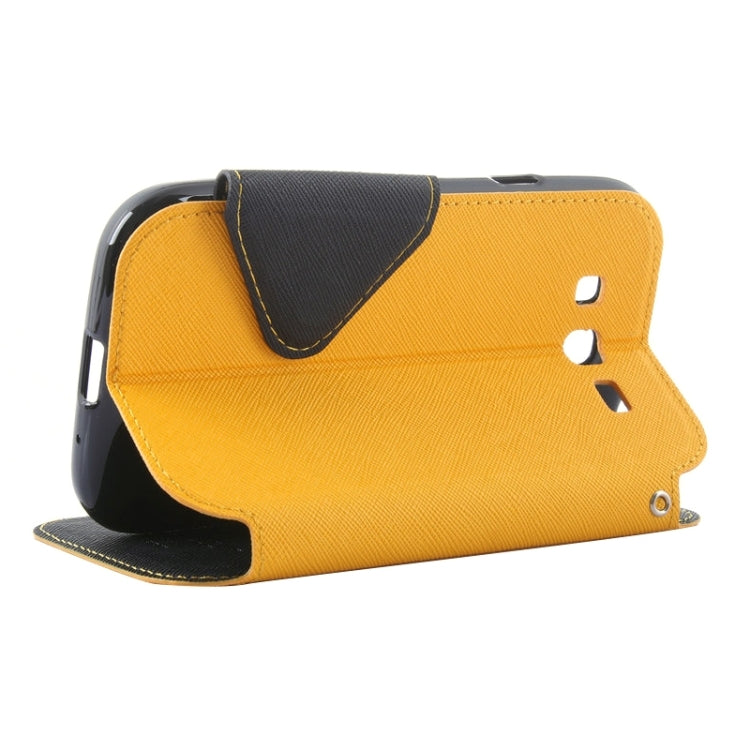 Litchi Texture Horizontal Flip Magnetic Buckle Leather Case with Call Display ID & Card Slots & Holder for Galaxy Grand Neo / i9060