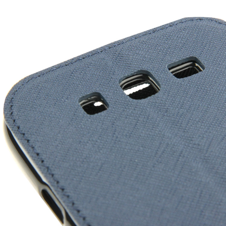 Litchi Texture Horizontal Flip Magnetic Buckle Leather Case with Call Display ID & Card Slots & Holder for Galaxy Grand Neo / i9060