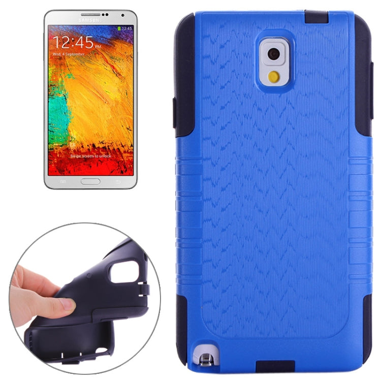 Brush Wave Texture TPU + Plastic Combination Case for Galaxy Note III / N9000