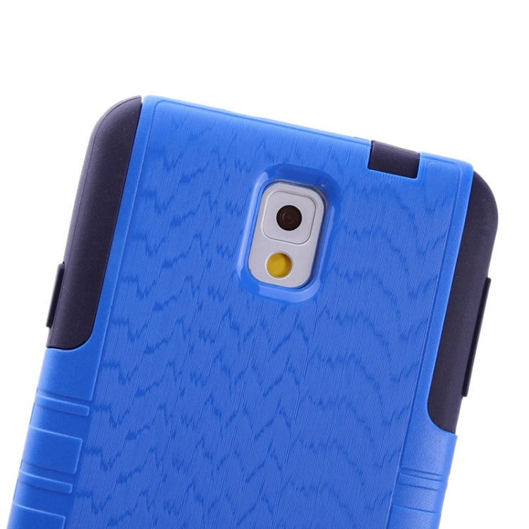 Brush Wave Texture TPU + Plastic Combination Case for Galaxy Note III / N9000