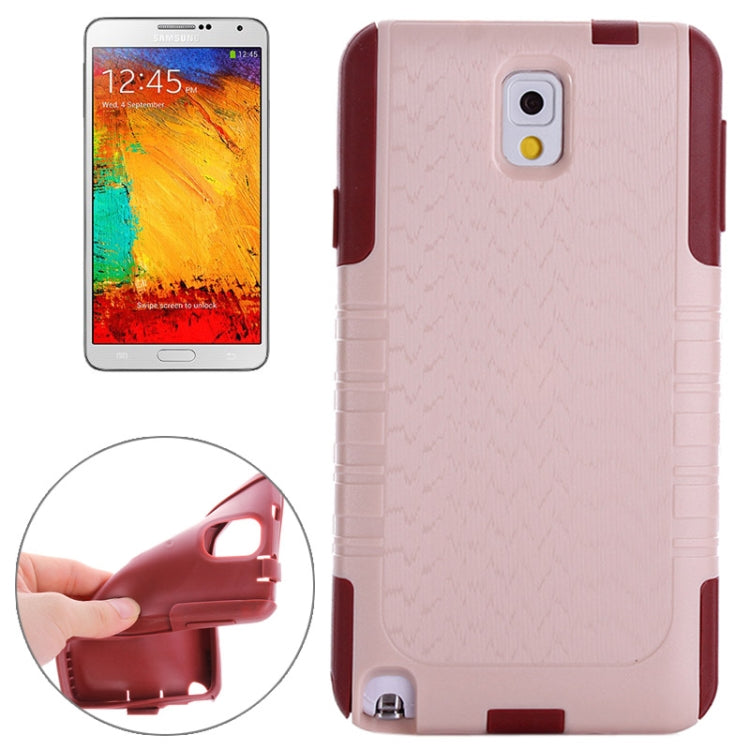 Brush Wave Texture TPU + Plastic Combination Case for Galaxy Note III / N9000