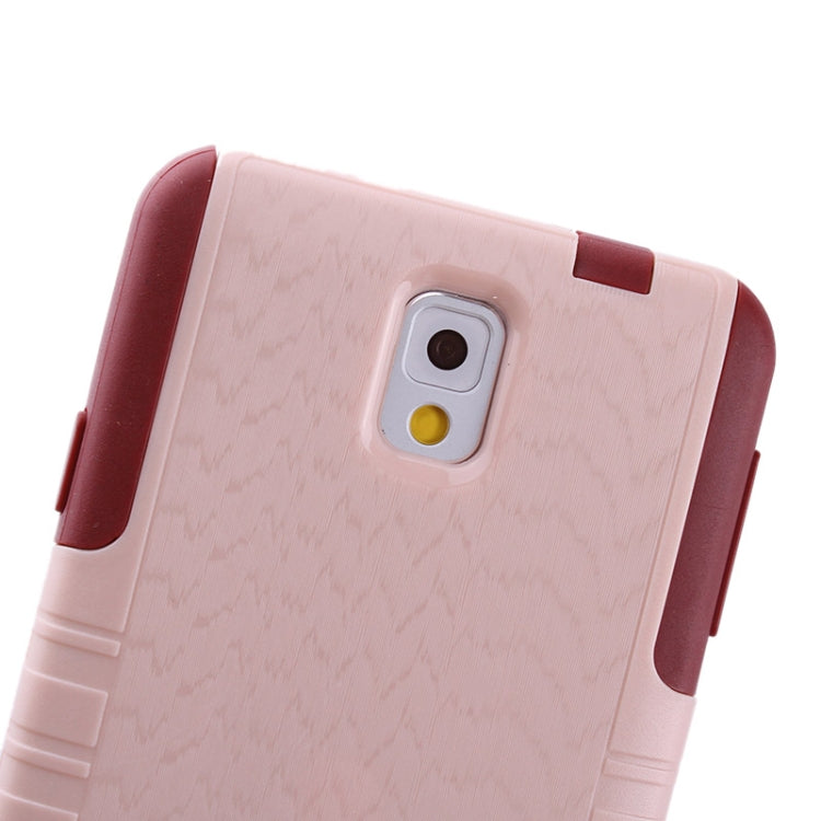 Brush Wave Texture TPU + Plastic Combination Case for Galaxy Note III / N9000
