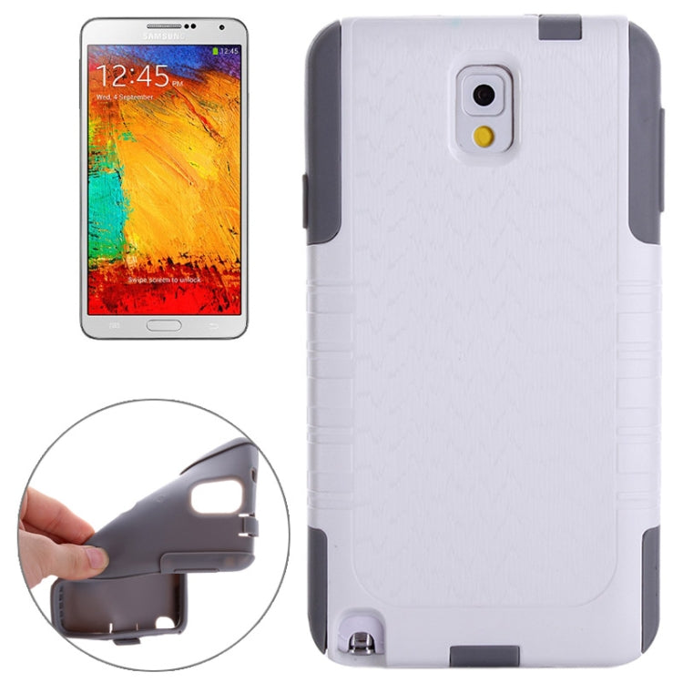 Brush Wave Texture TPU + Plastic Combination Case for Galaxy Note III / N9000