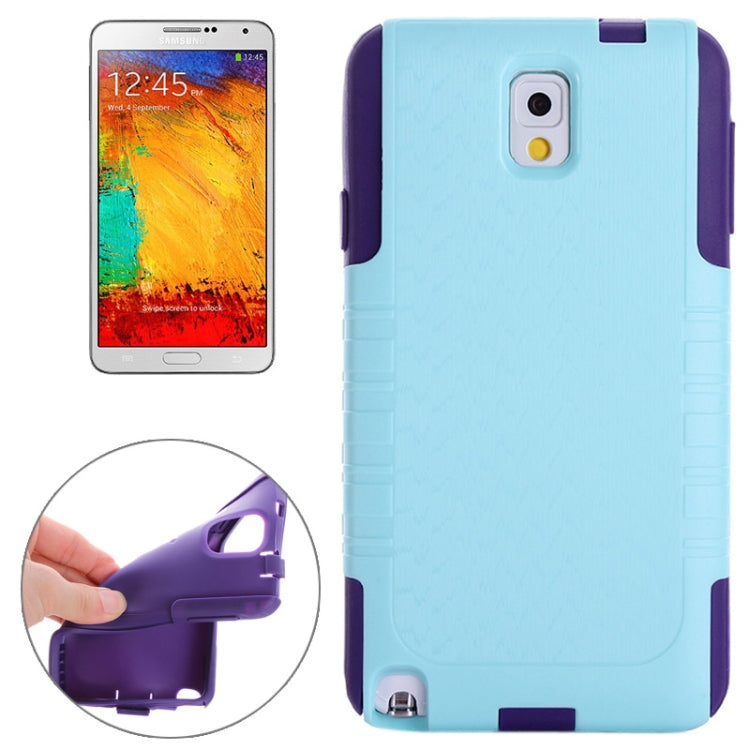 Brush Wave Texture TPU + Plastic Combination Case for Galaxy Note III / N9000