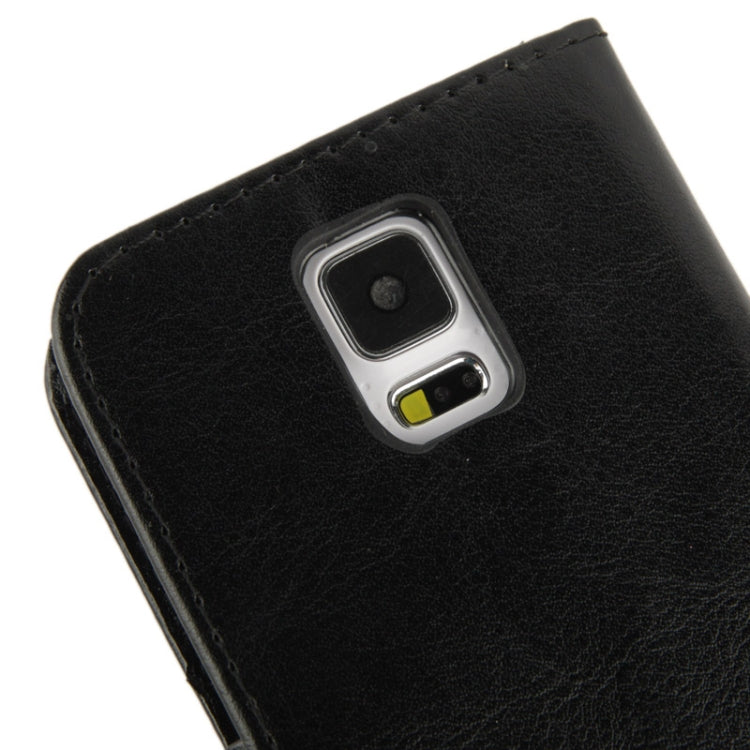 Fine Sheepskin Texture Magnetic Button Horizontal Flip Leather Case with Card Slot & Holder  for Galaxy S5 mini / G800