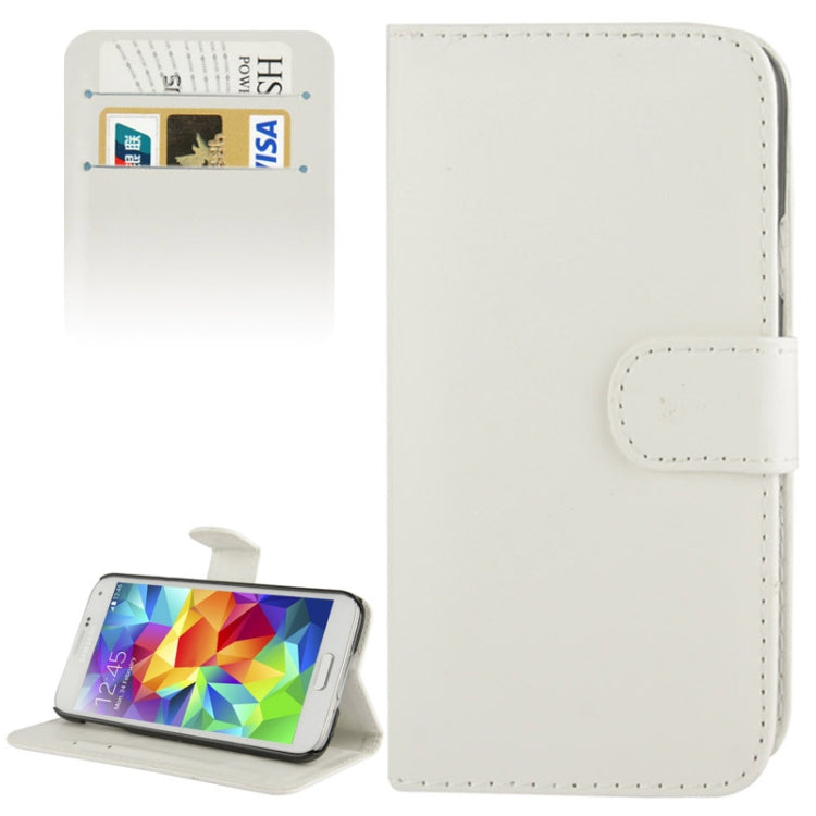 Fine Sheepskin Texture Magnetic Button Horizontal Flip Leather Case with Card Slot & Holder  for Galaxy S5 mini / G800