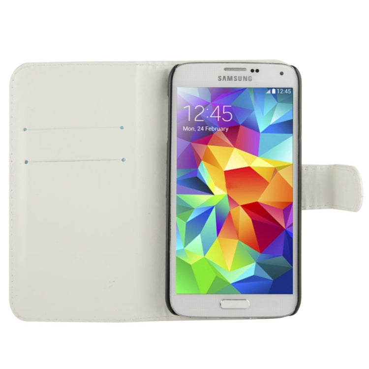 Fine Sheepskin Texture Magnetic Button Horizontal Flip Leather Case with Card Slot & Holder  for Galaxy S5 mini / G800