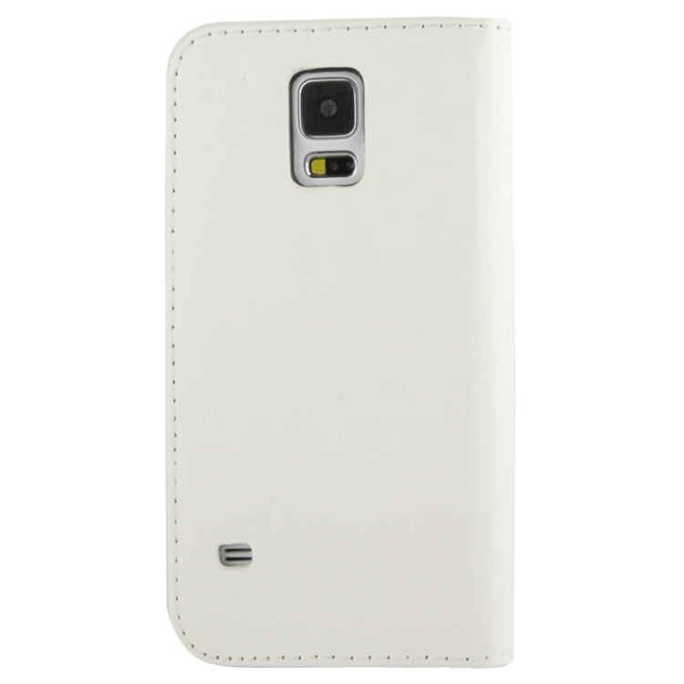Fine Sheepskin Texture Magnetic Button Horizontal Flip Leather Case with Card Slot & Holder  for Galaxy S5 mini / G800