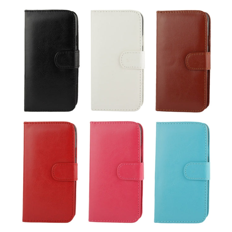 Fine Sheepskin Texture Magnetic Button Horizontal Flip Leather Case with Card Slot & Holder  for Galaxy S5 mini / G800
