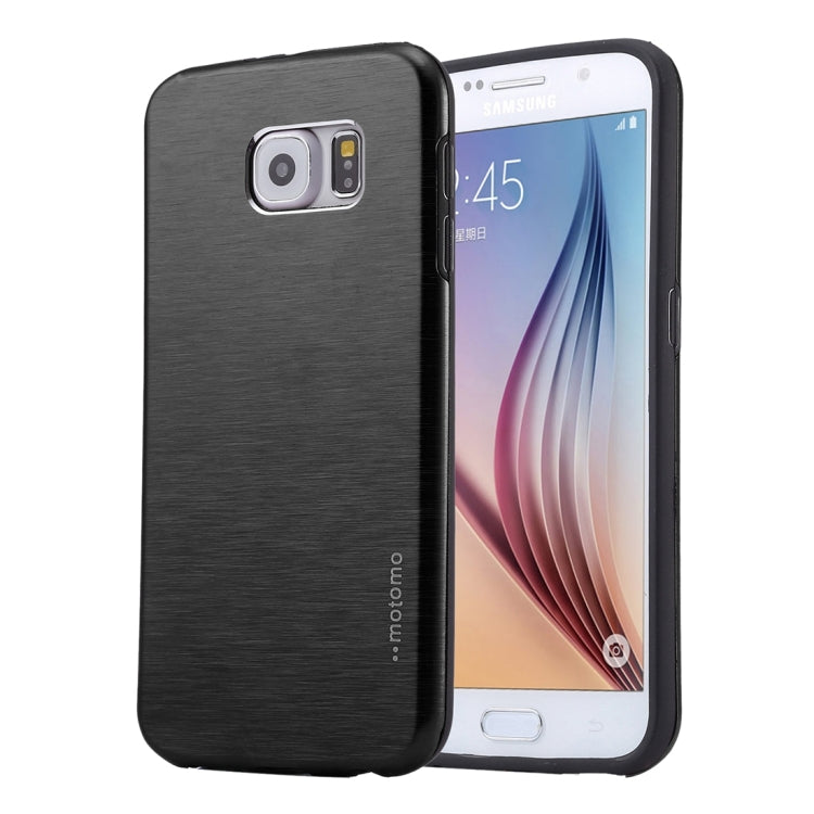 For Galaxy S6 / G920 MOTOMO Brushed Texture Metal + TPU Protective Case