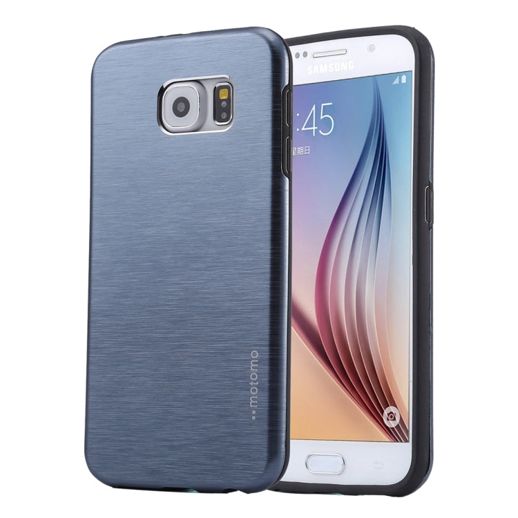 For Galaxy S6 / G920 MOTOMO Brushed Texture Metal + TPU Protective Case