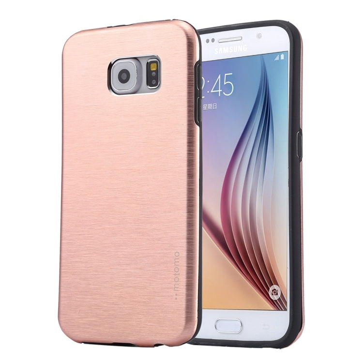 For Galaxy S6 / G920 MOTOMO Brushed Texture Metal + TPU Protective Case