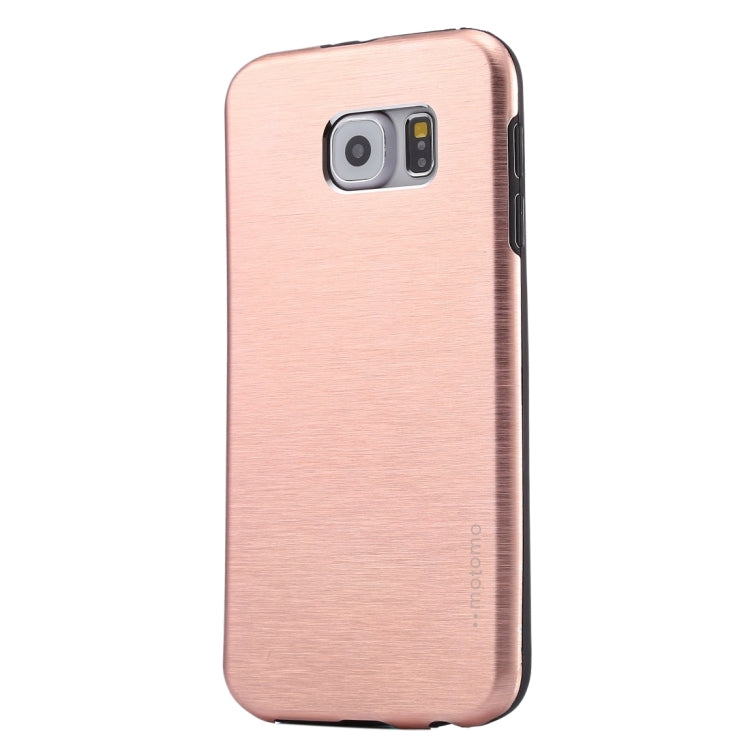 For Galaxy S6 / G920 MOTOMO Brushed Texture Metal + TPU Protective Case