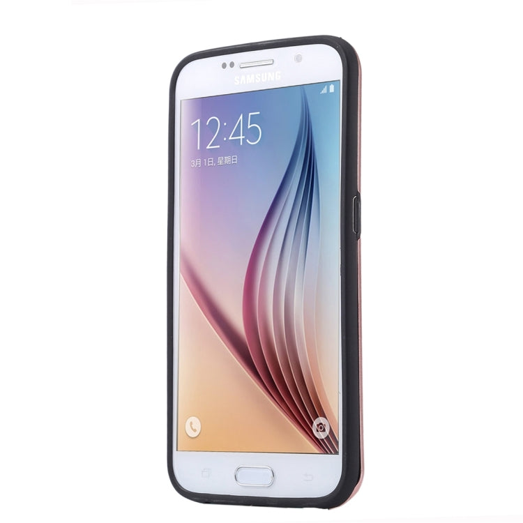 For Galaxy S6 / G920 MOTOMO Brushed Texture Metal + TPU Protective Case