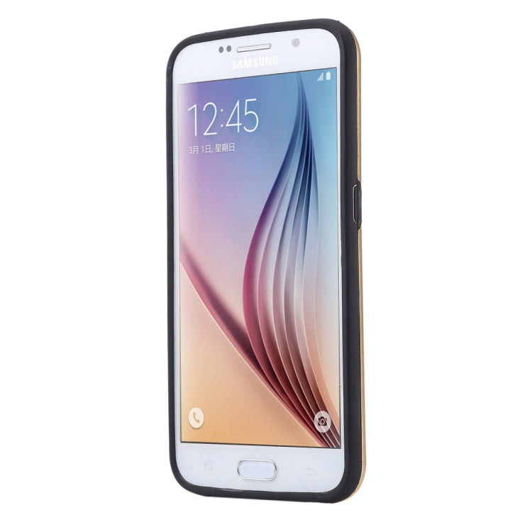 For Galaxy S6 / G920 MOTOMO Brushed Texture Metal + TPU Protective Case