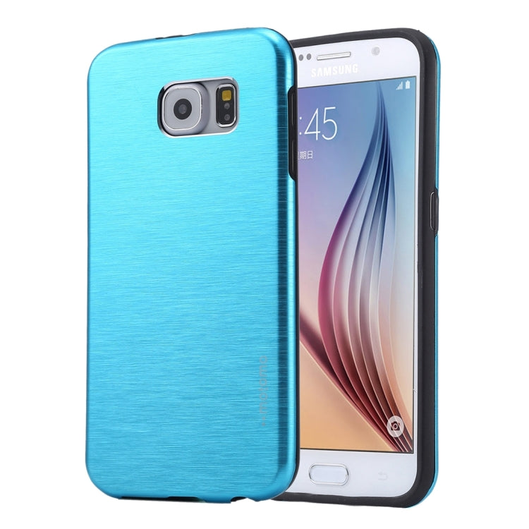 For Galaxy S6 / G920 MOTOMO Brushed Texture Metal + TPU Protective Case