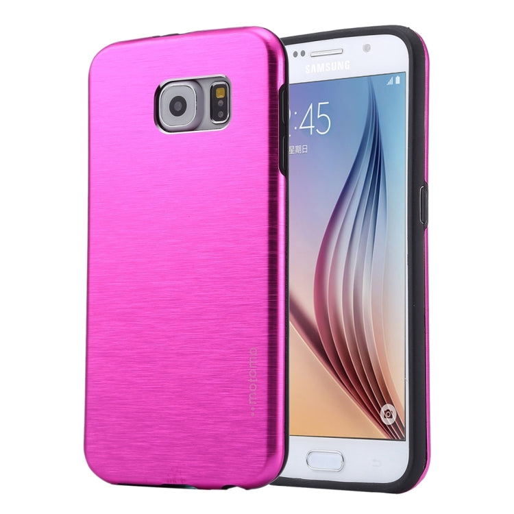 For Galaxy S6 / G920 MOTOMO Brushed Texture Metal + TPU Protective Case