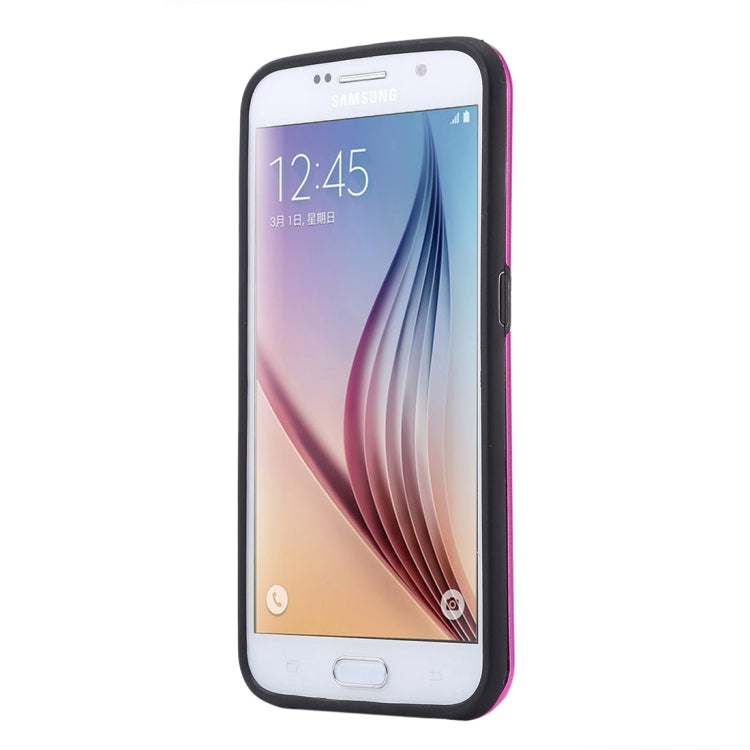 For Galaxy S6 / G920 MOTOMO Brushed Texture Metal + TPU Protective Case