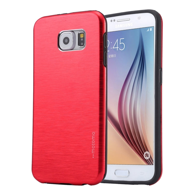 For Galaxy S6 / G920 MOTOMO Brushed Texture Metal + TPU Protective Case