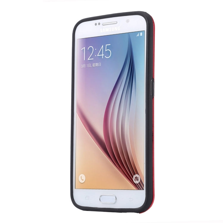 For Galaxy S6 / G920 MOTOMO Brushed Texture Metal + TPU Protective Case
