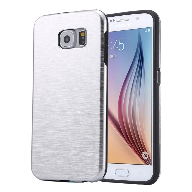 For Galaxy S6 / G920 MOTOMO Brushed Texture Metal + TPU Protective Case