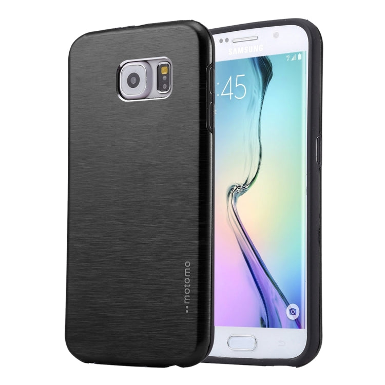 For Galaxy S6 Edge / G925 MOTOMO Brushed Texture Metal + TPU Protective Case