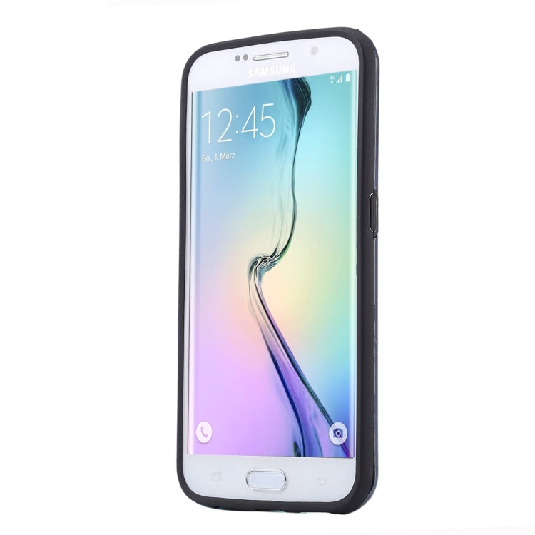 For Galaxy S6 Edge / G925 MOTOMO Brushed Texture Metal + TPU Protective Case