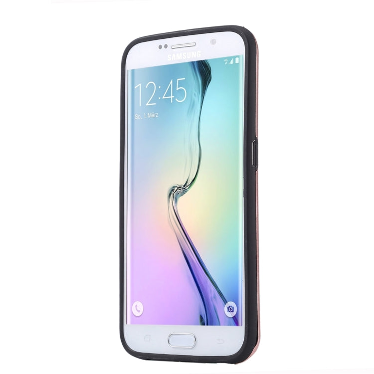 For Galaxy S6 Edge / G925 MOTOMO Brushed Texture Metal + TPU Protective Case