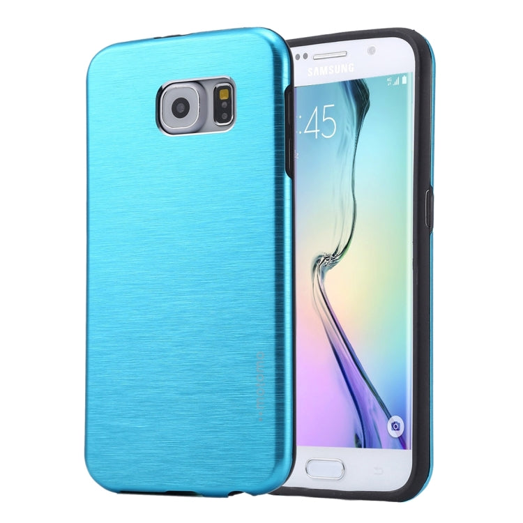 For Galaxy S6 Edge / G925 MOTOMO Brushed Texture Metal + TPU Protective Case