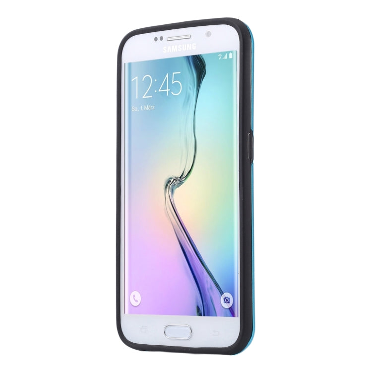 For Galaxy S6 Edge / G925 MOTOMO Brushed Texture Metal + TPU Protective Case