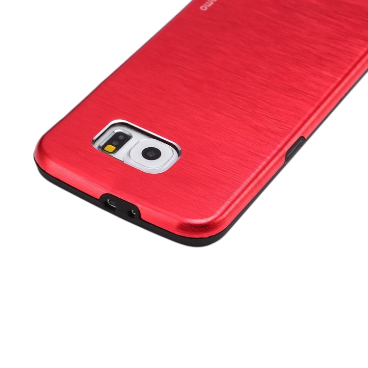 For Galaxy S6 Edge / G925 MOTOMO Brushed Texture Metal + TPU Protective Case