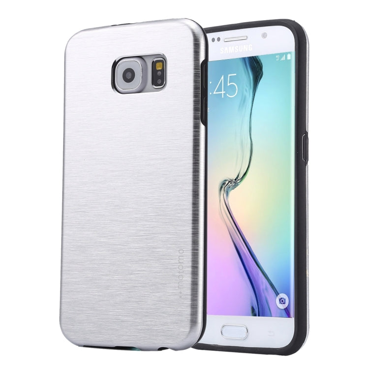 For Galaxy S6 Edge / G925 MOTOMO Brushed Texture Metal + TPU Protective Case