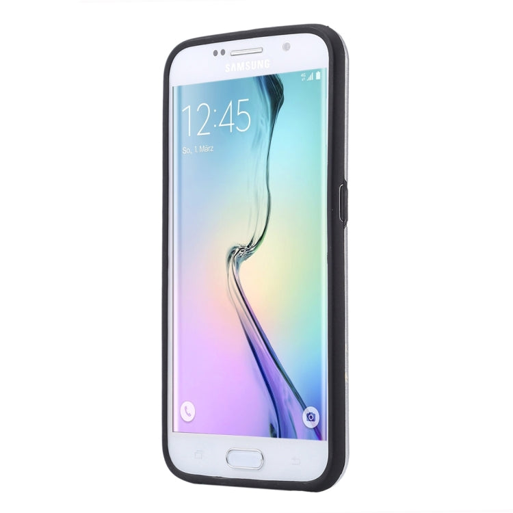 For Galaxy S6 Edge / G925 MOTOMO Brushed Texture Metal + TPU Protective Case