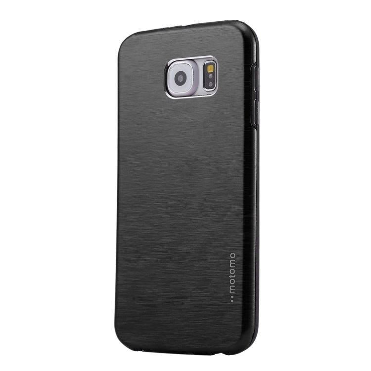 For Galaxy S6 Edge+ / G928 MOTOMO Brushed Texture Metal + TPU Protective Case