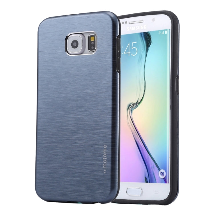 For Galaxy S6 Edge+ / G928 MOTOMO Brushed Texture Metal + TPU Protective Case