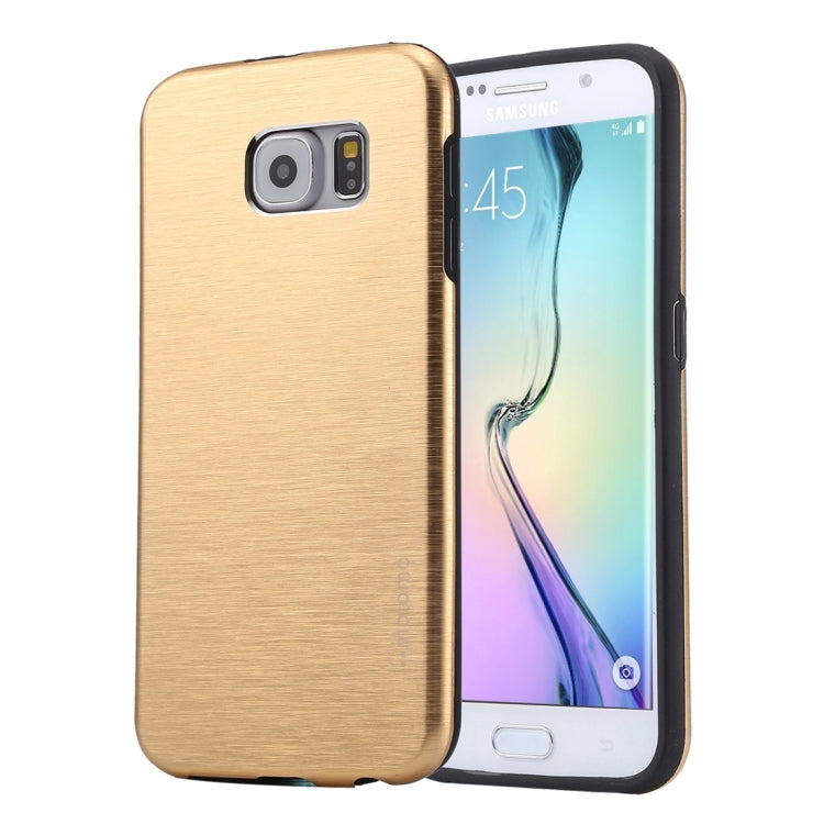 For Galaxy S6 Edge+ / G928 MOTOMO Brushed Texture Metal + TPU Protective Case