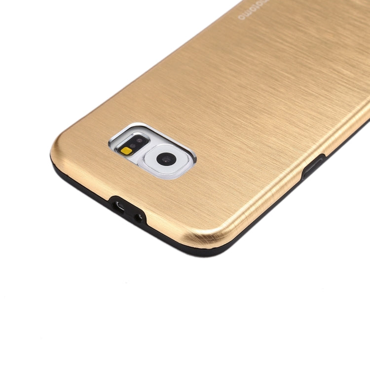 For Galaxy S6 Edge+ / G928 MOTOMO Brushed Texture Metal + TPU Protective Case