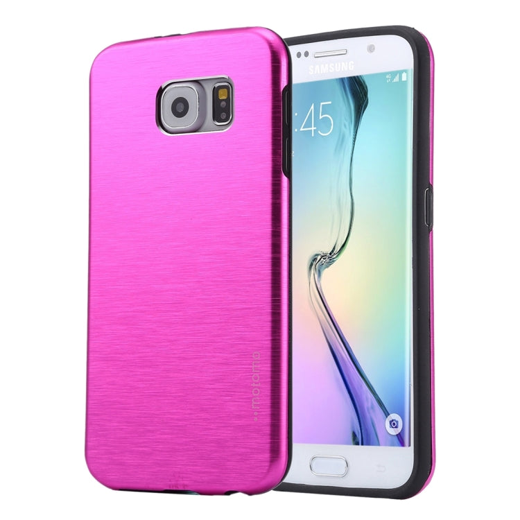 For Galaxy S6 Edge+ / G928 MOTOMO Brushed Texture Metal + TPU Protective Case