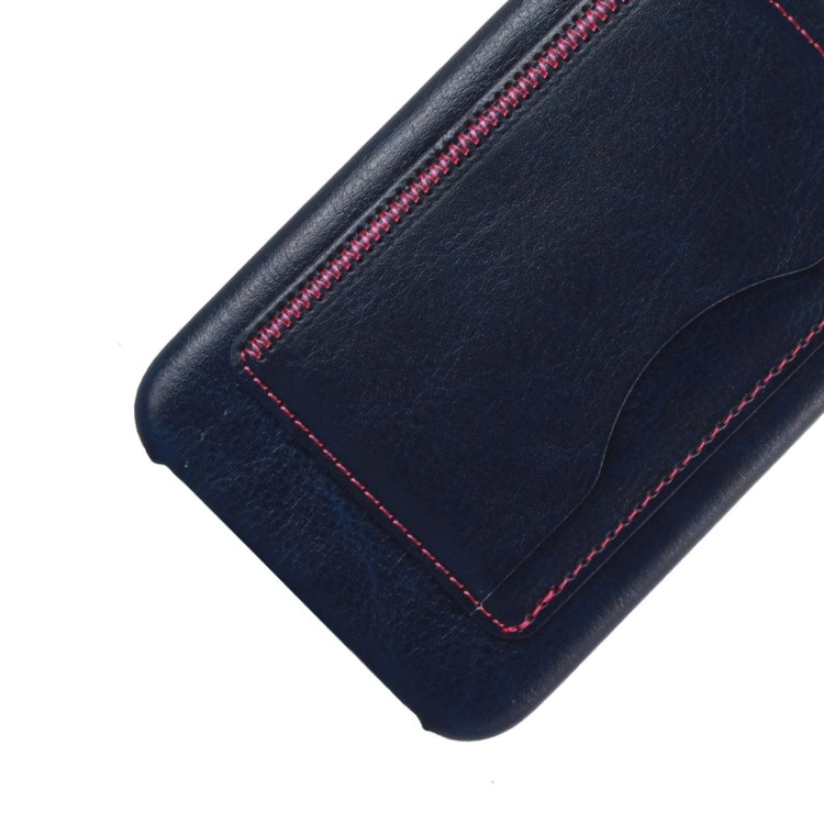 For Galaxy S7 / G930 Leather Case Back Shell Cover with Holder & Card Slot